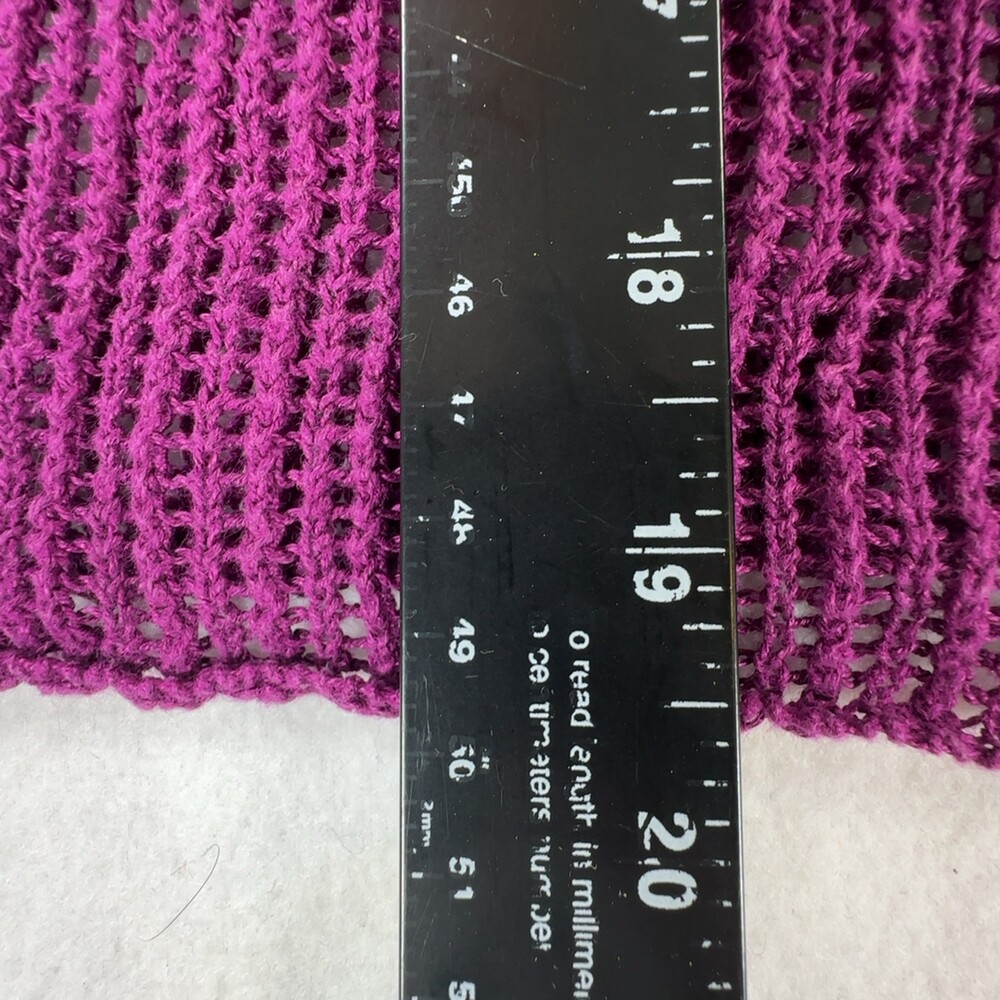 Eileen Fisher Open Knit Pullover Sweater Purple Long Sleeve Women's Size Small - Picture 5 of 8